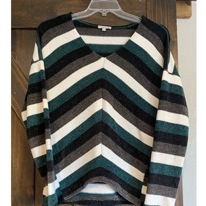 Green striped sweater